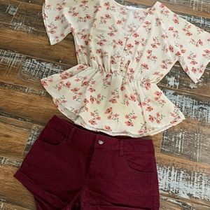 Maroon shorts